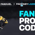 fanduel promo code in massachusetts graphic with bruins defenseman charlie mcavoy