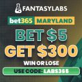 Register now with the bet365 Maryland bonus code LABS365 and claim $300 in bonus bets today.