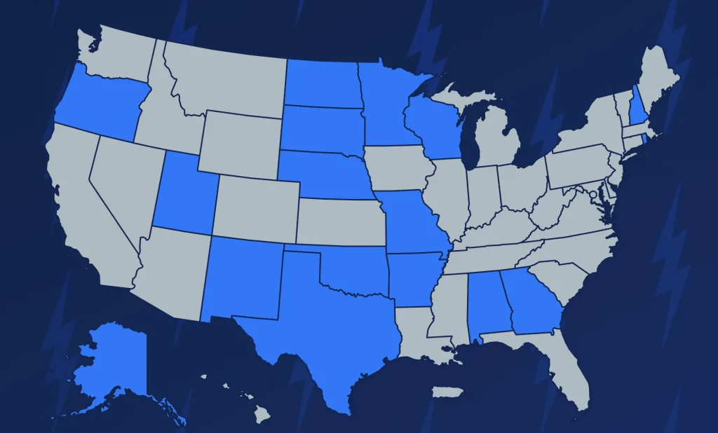 fanduel picks legal states shaded map