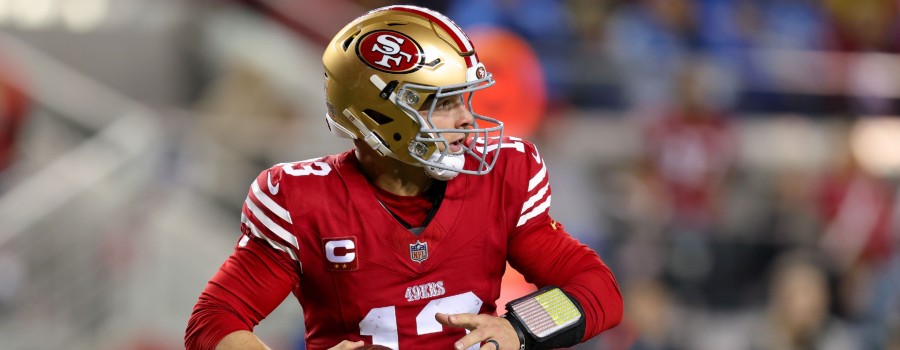 Sign up with the Sleeper Fantasy promo code LABSBONUS to claim a $100 deposit match offer for 49ers vs. Rams TNF picks and Brock Purdy selections.