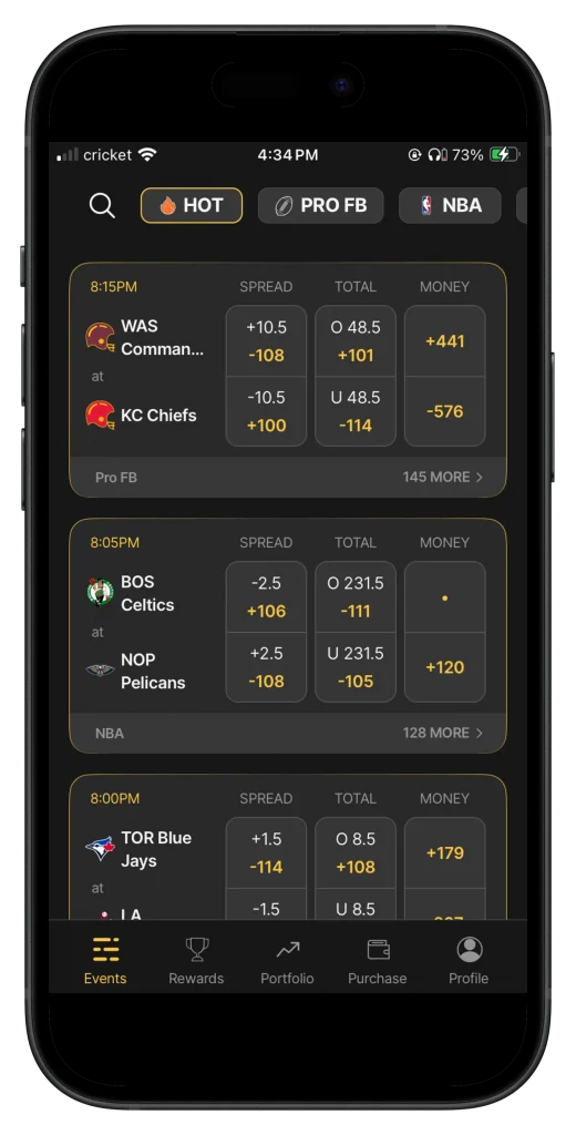 novig coins odds app