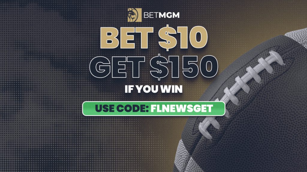 Register with the BetMGM bonus code FLNEWSGET to claim a $150 bonus for CFB and NFL games.