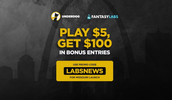 Sign up now with the Underdog Missouri promo code LABSNEWS to get $100 in bonus entries for DFS picks.