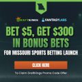 Sign up with the DraftKings Missouri promo code and claim a $300 for the sports betting launch on Dec. 1.