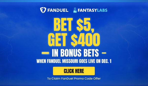 Sign up with the FanDuel Missouri promo code to claim a $400 bonus offer for any available game for the MO sports betting launch.