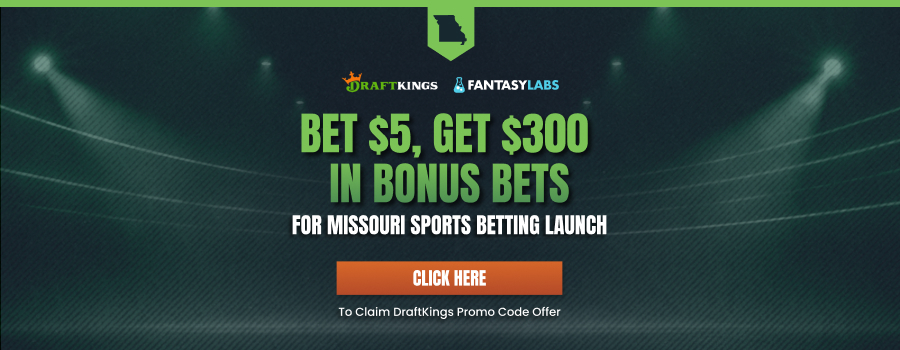Register with the DraftKings Missouri promo code to claim a $300 bonus offer for any game today.