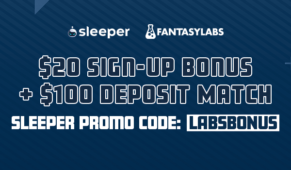 Use the Sleeper Fantasy promo code LABSBONUS to unlock a $120 bonus for NFL Week 18.