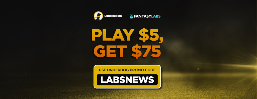 Register now with the Underdog promo code LABSNEWS and place $5 on any game to net $75 in bonuses.