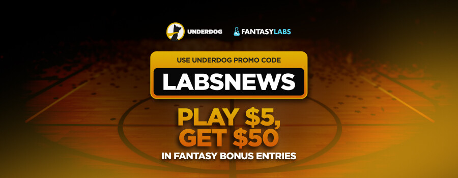 Use Underdog promo code LABSNEWS and play $5 to get $50 in Fantasy Bonus Entries on April 10, 2026.