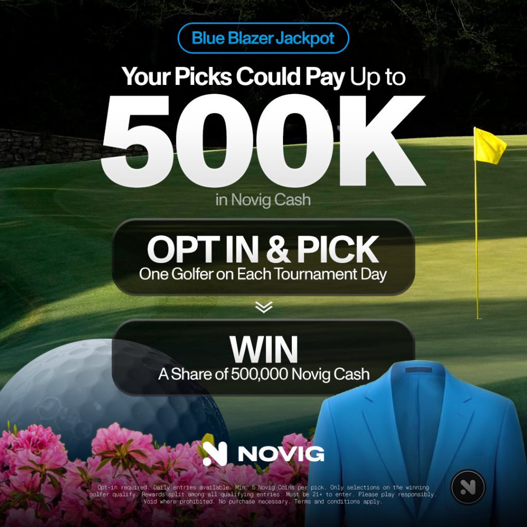 NoVig blue jacket promotion