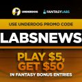 Underdog NBA Player Pick’em contest with LABSNEWS promo code for $50 bonus entries