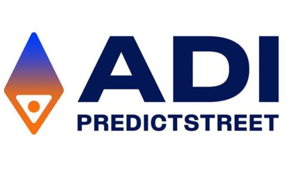 ADI PredictStreet logo with stylized ADI icon and PredictStreet branding on a light background.