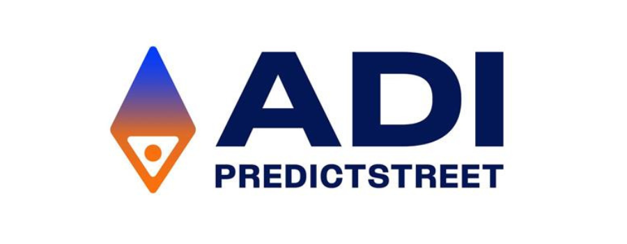 ADI PredictStreet logo with stylized ADI icon and PredictStreet branding on a light background.