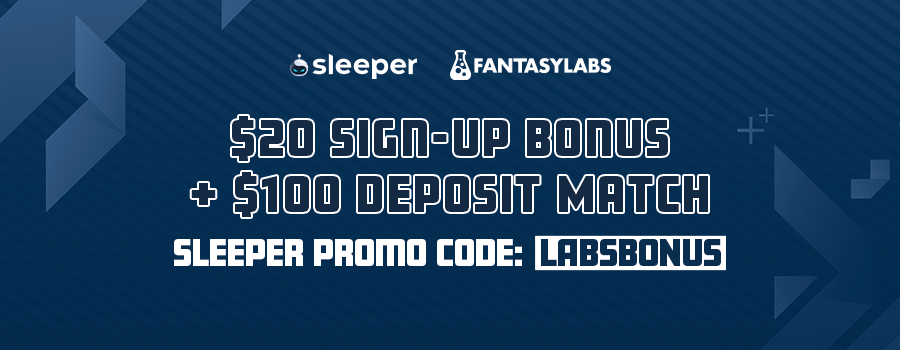 Sign up with the Sleeper promo code LABSBONUS to claim a $120 bonus offer for any matchup in the NBA Playoffs today.