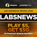 Underdog promo code LABSNEWS play $5 get $50 in bonus entries Germany vs. Curacao World Cup