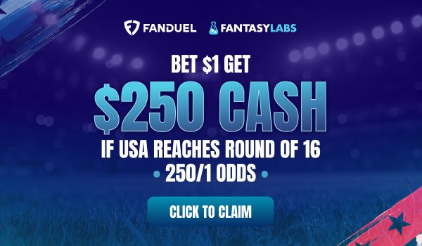 Register with the FanDuel promo code to claim a $250 bonus offer that nets cash if USA makes the World Cup Round of 16.