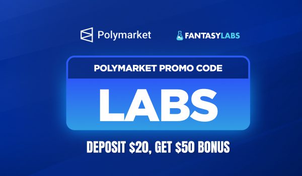 Polymarket soccer promo code LABS banner for the France vs. England World Cup third-place match