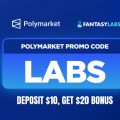 Register for an account with the Polymarket MLB promo code LABS, fund your profile with $10, and unlock $20 in bonus funds.