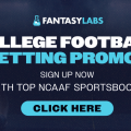 Don't wait to net college football betting promos verified by FantasyLabs.