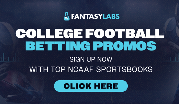 Don't wait to net college football betting promos verified by FantasyLabs.